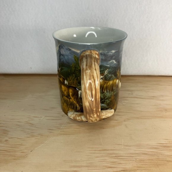 Wild Wings Mule Deer The Last Crossing Sculpted Mug by Rosemary Millette - Picture 3 of 11